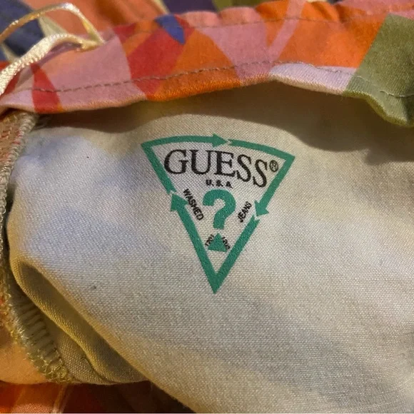 Guess Tropical Palm Print Bodycon Mini Dress Small Summer Vacation Dress - Picture 4 of 5